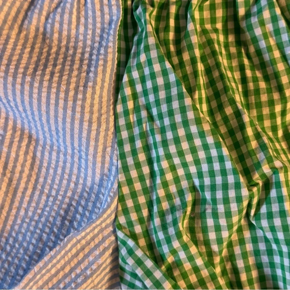 Mud Pie Blue and Green Plaid Diaper Cover Boys Size 0-12M